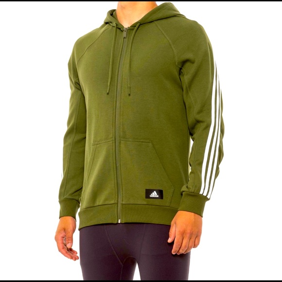 NWT Men’s Fleece Full-Zip Hoodie in Wild Pine - Picture 3 of 7